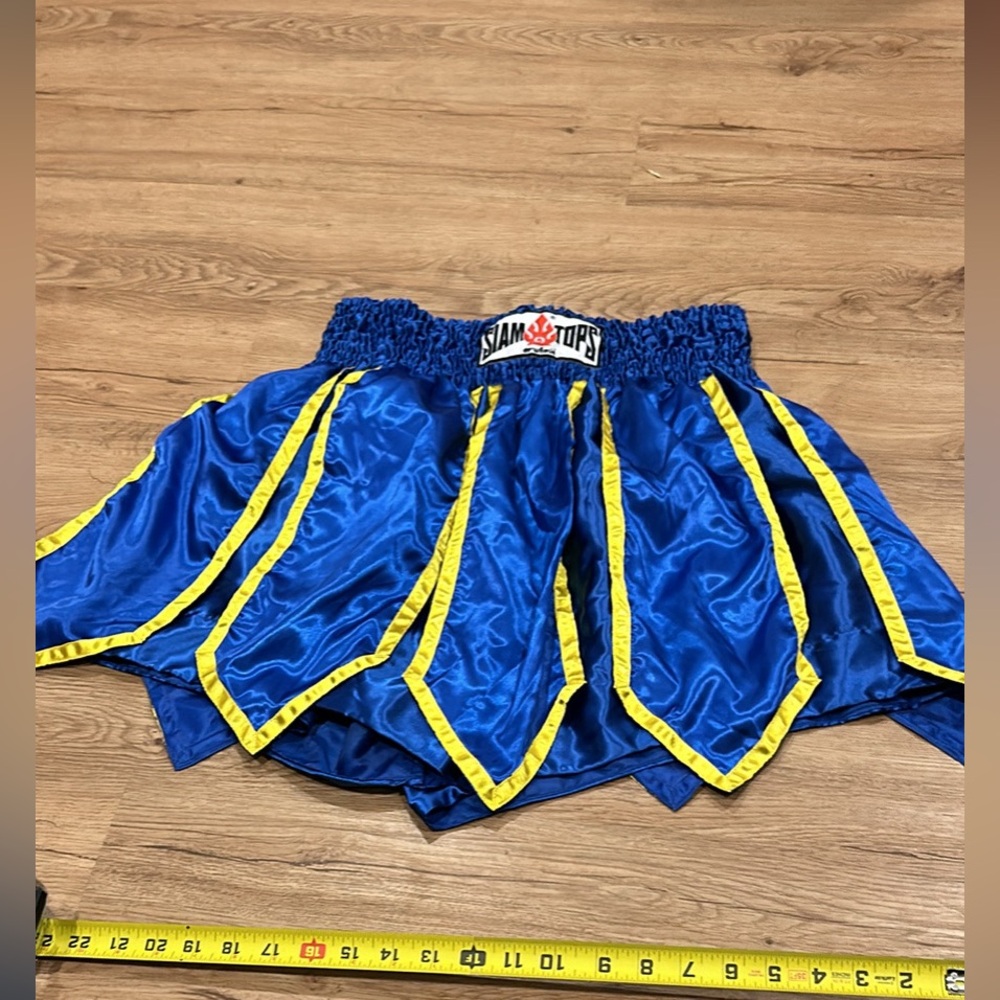 Siam Tops Men’s Boxing Kickboxing Blue Shorts Size XXL